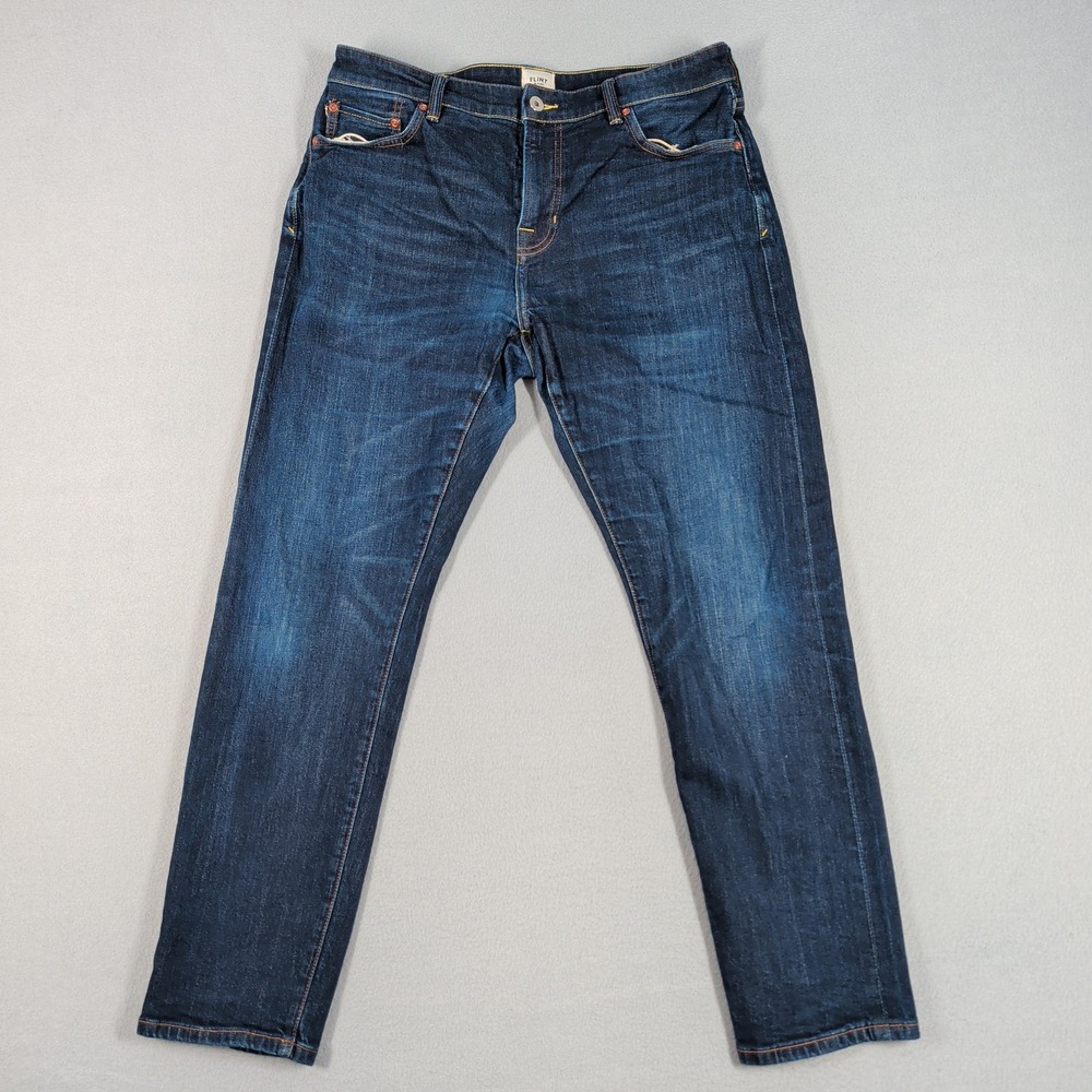 Flint and Tinder Jeans Mens 33x30 Blue Athletic Tapered Fit Denim Pants Casual